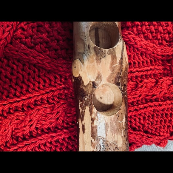 BEAUTIFUL RUSTIC LOG CANDLE HOLDER - Picture 6 of 6